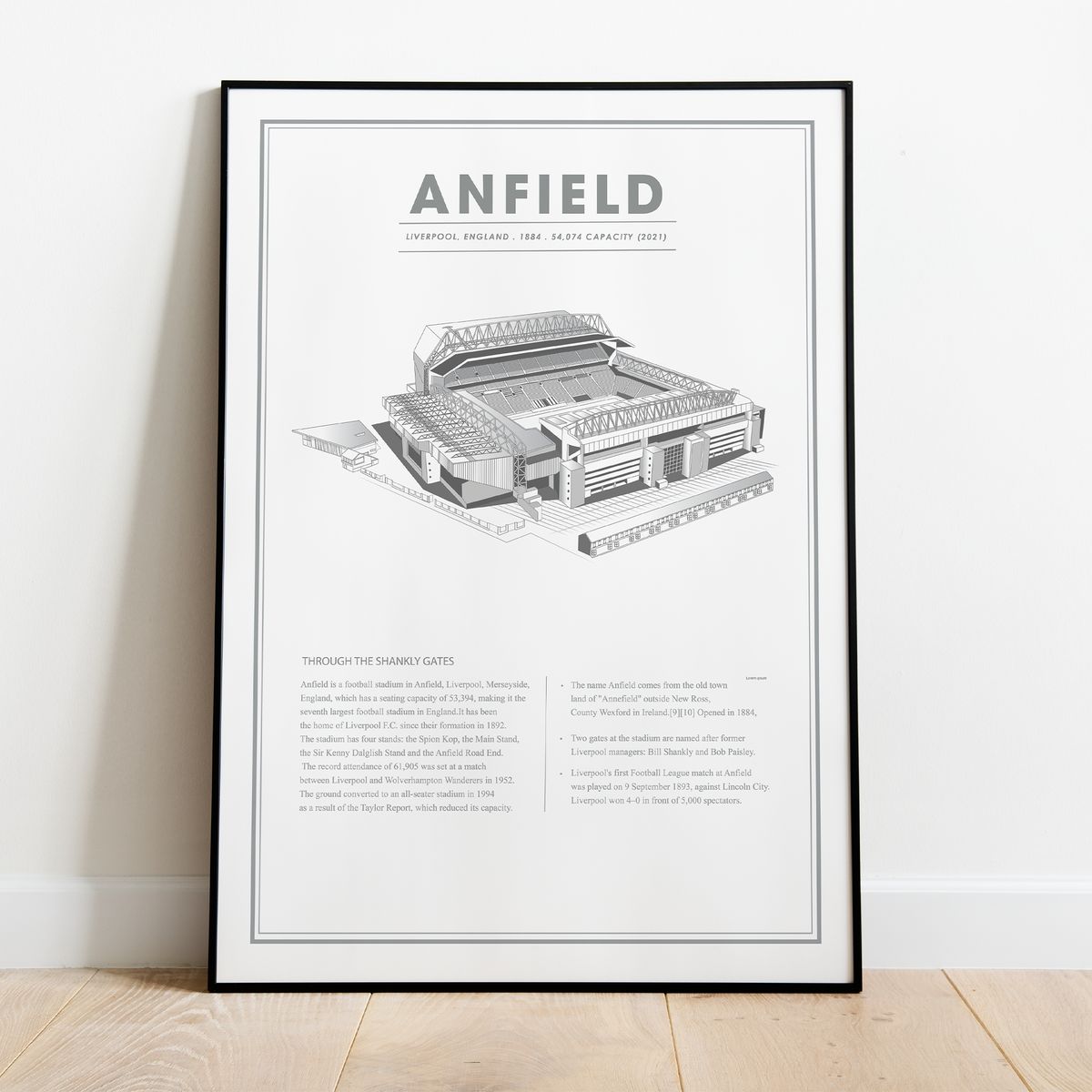 Anfield Liverpool stadion plakat