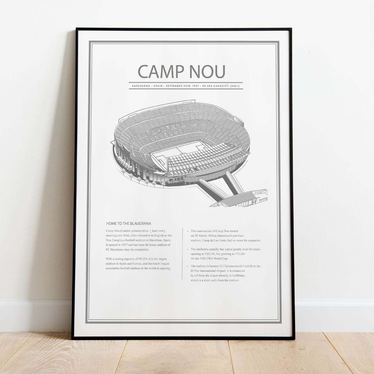 Nou Camp Barcelona stadion plakat