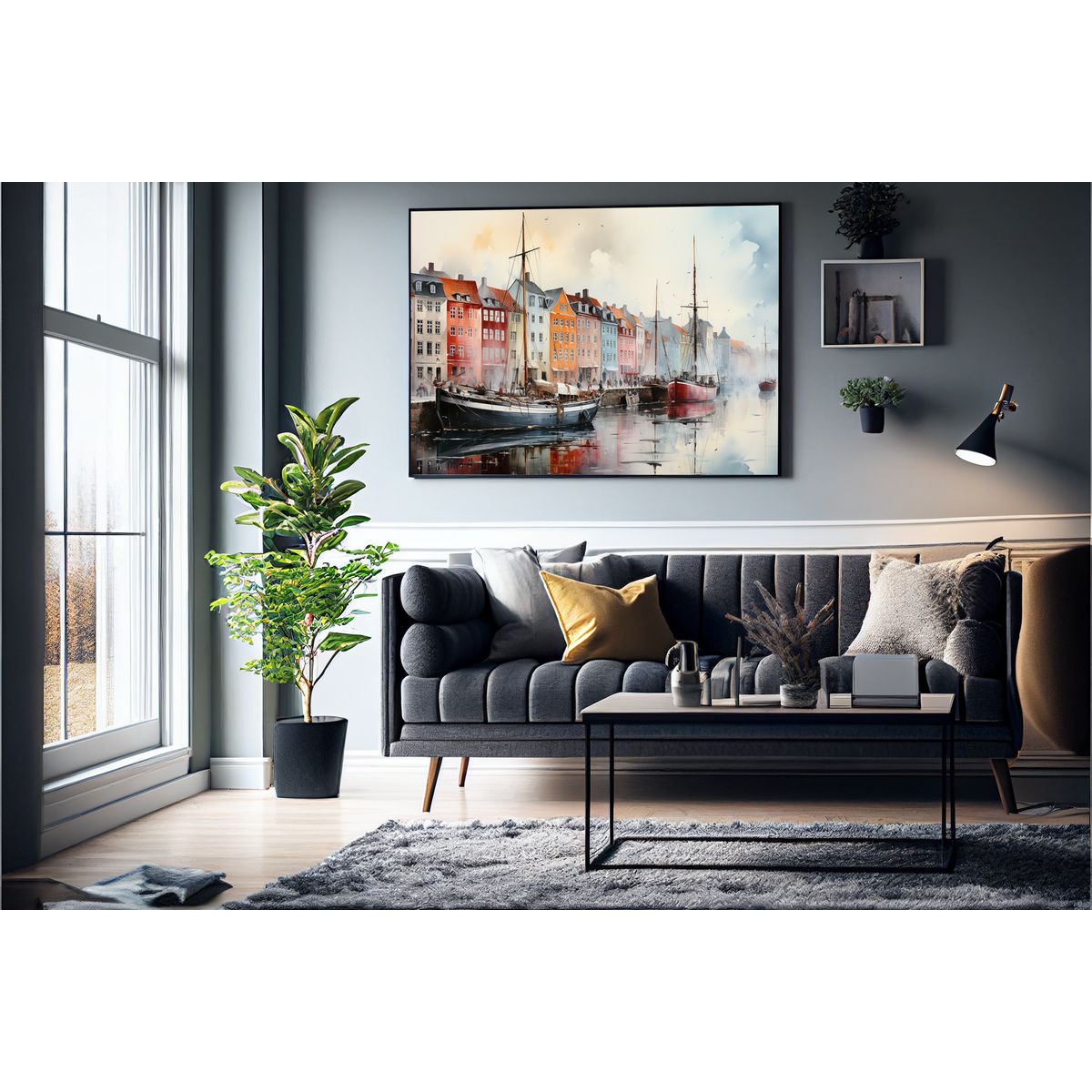 Nyhavn 10 plakat (50 x 70 cm ) - m/ramme