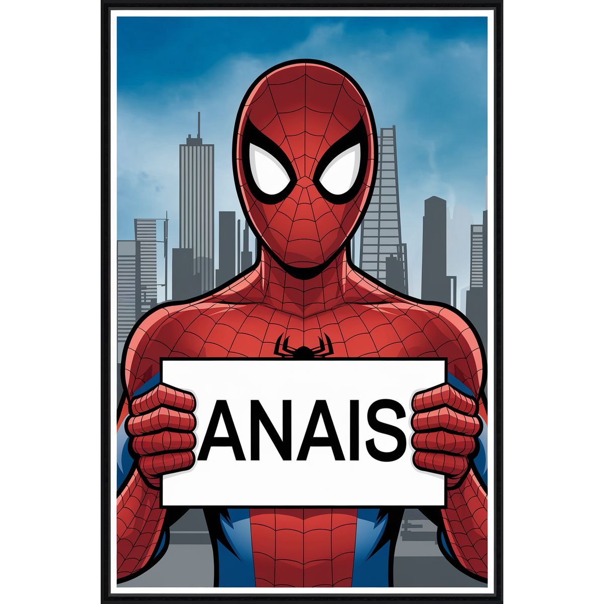 Personlig Spider-Man Plakat med Navn 1