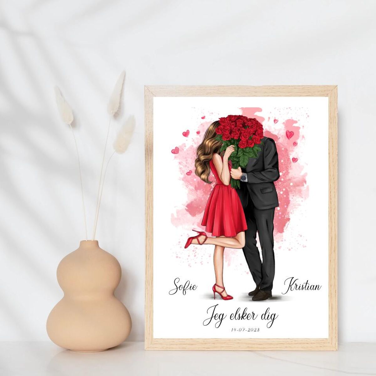 Valentins par - design selv plakat