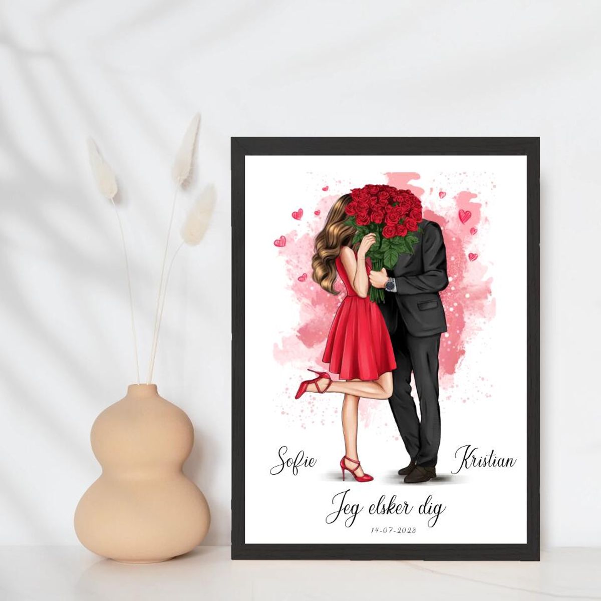 Valentins par - design selv plakat