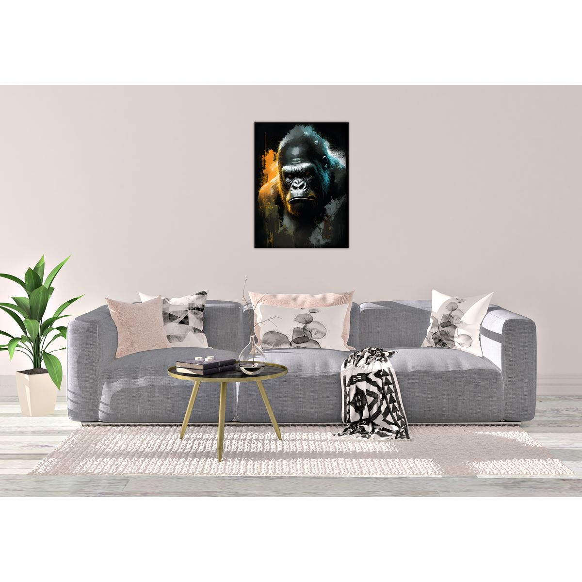 Gorilla 3 (50 x 70 cm ) - lærred u/ramme