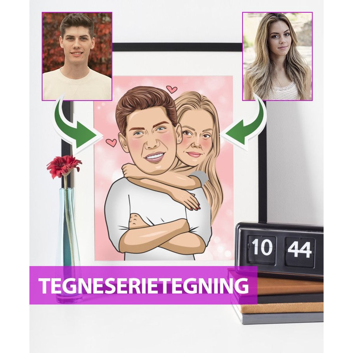 Tegneserie - tegning efter din fotos