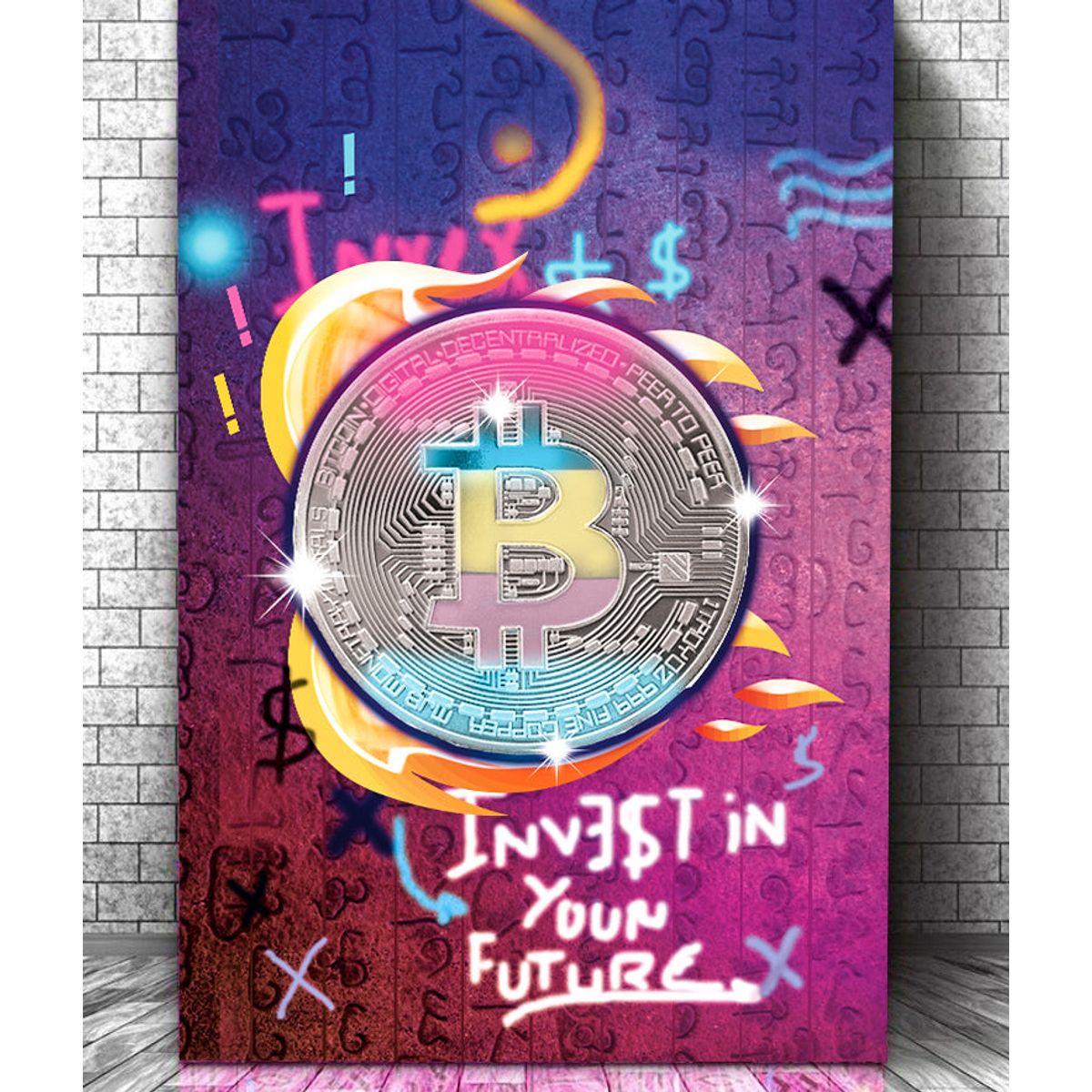 Bitcoin Invest in your future - Plakat/Lærred