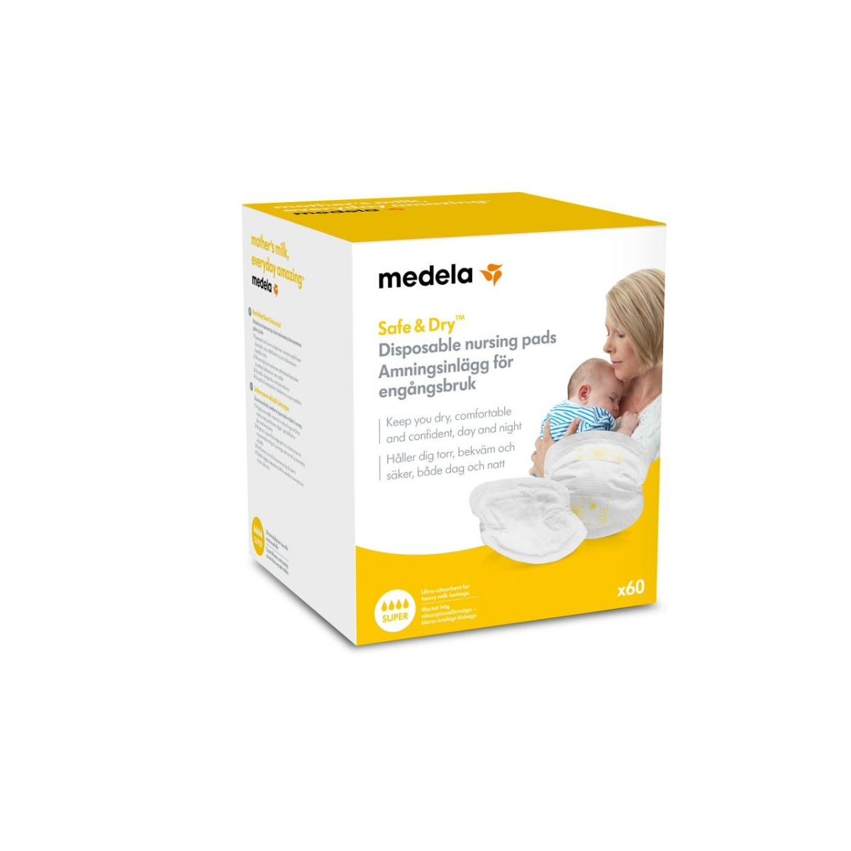 Medela Safe & Dry engangs ammeindlæg, 60 stk. - Medela - Breastfeeding - Buump