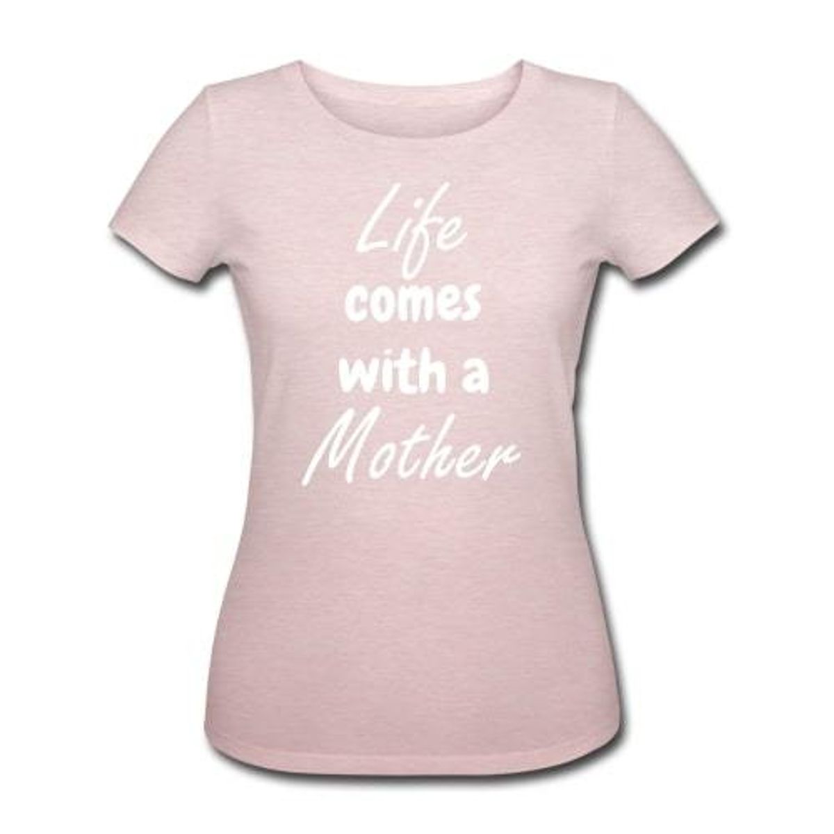 Gravid T - shirt "Life comes with a mother" økologisk bomuld - Buump - T - shirt - Buump