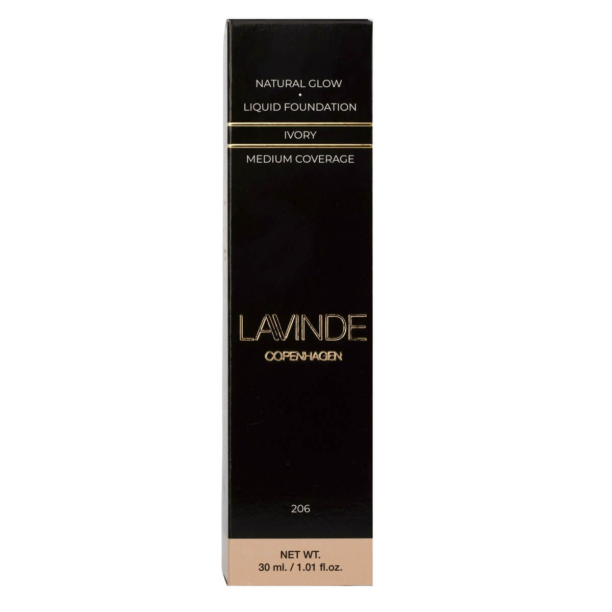 Lavinde Copenhagen NATURAL GLOW Liquid Foundation Ivory (206) 30ml - Lavinde Copenhagen - Cosmetics - Buump