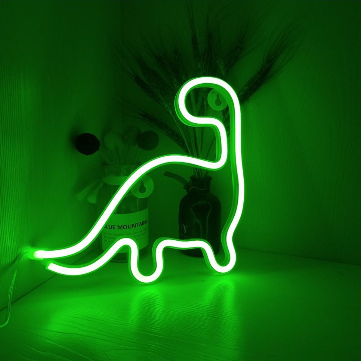 Dino Neon LED Lampe Grøn