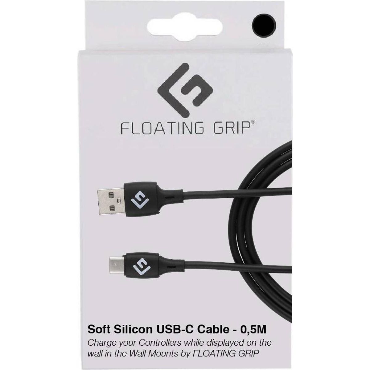 Floating Grip 0,5M Silicone USB-C Cable (Sort)