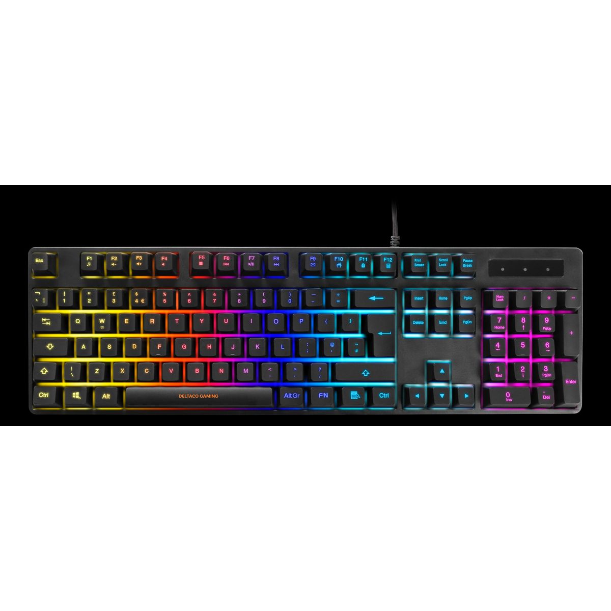 Deltaco - DK310 RGB Gaming Keyboard - Outemu Red Switch - UK LAYOUT