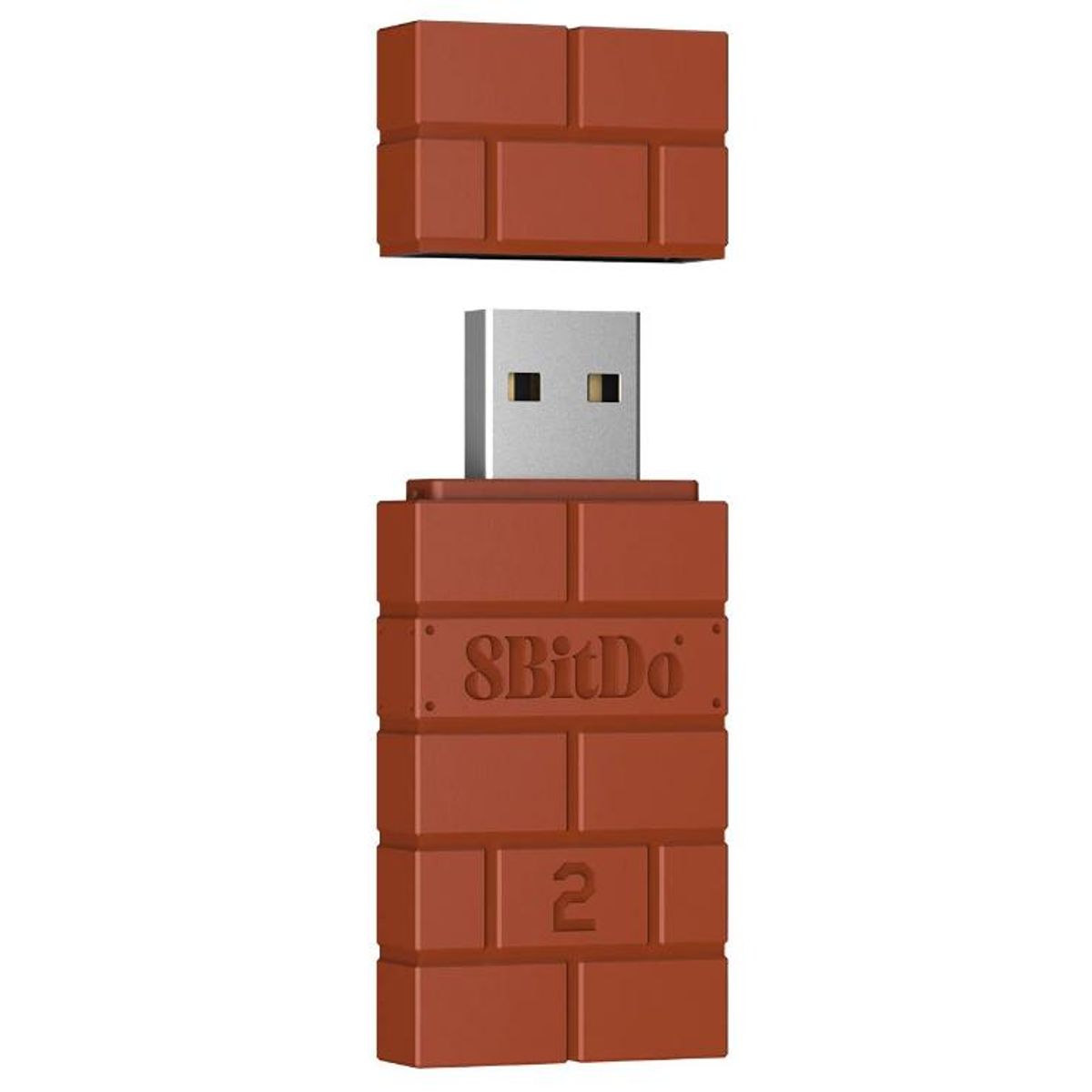 8BitDo USB Trådløs Adapter 2 Brun