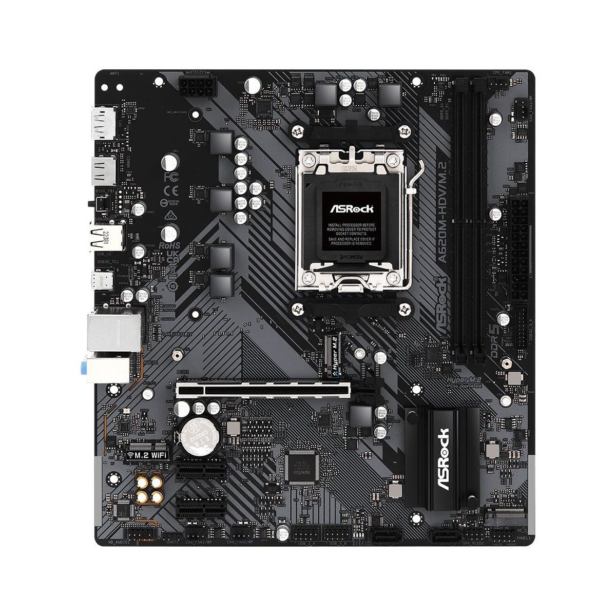 ASRock A620M-HDV/M.2 - AM5 - Bundkort