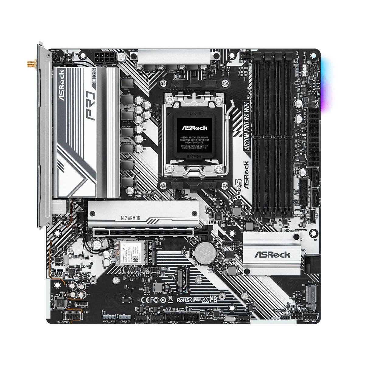 ASRock A620M Pro RS - AM5 - Bundkort