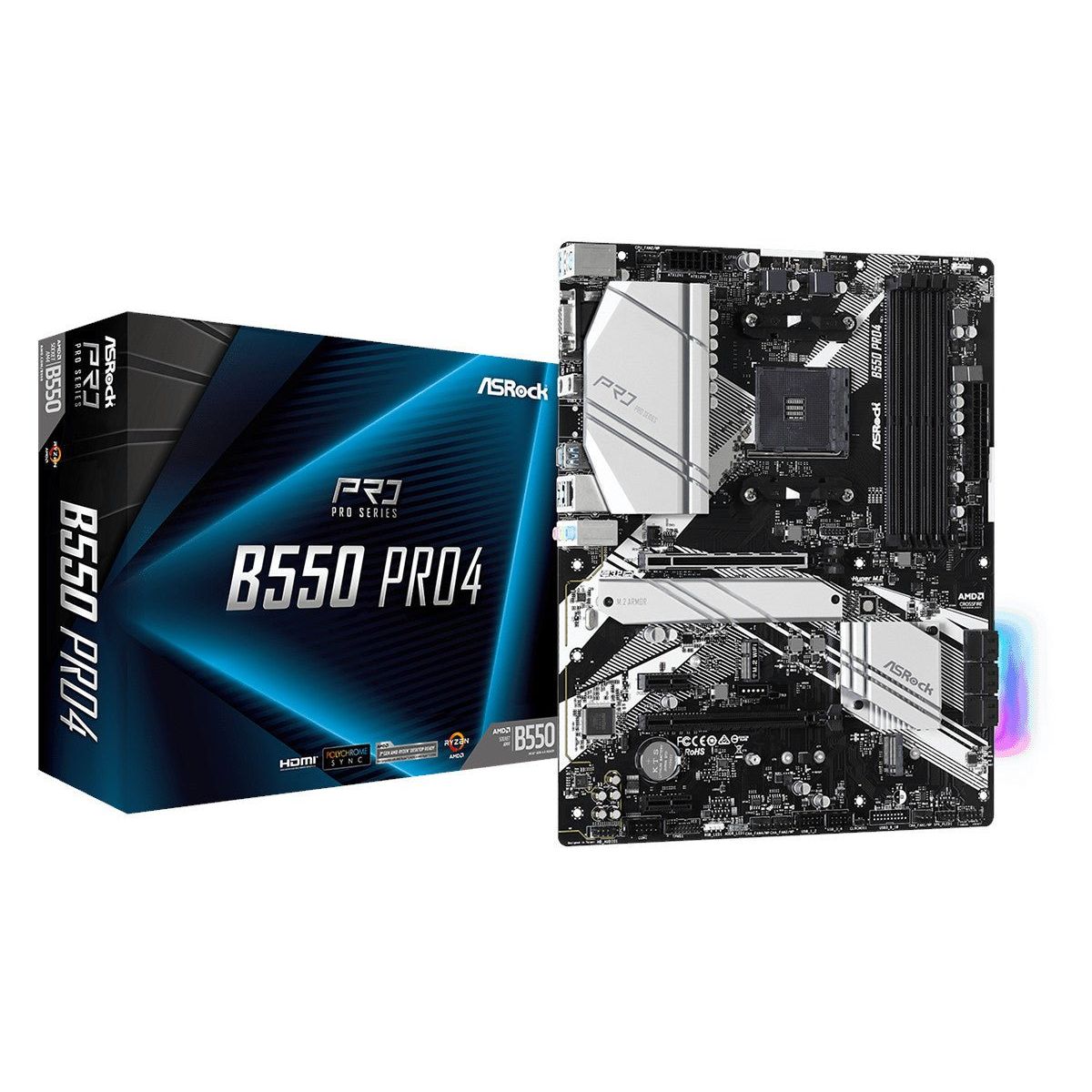 ASRock B550 Pro4 ATX AM4 AMD B550 - Bundkort