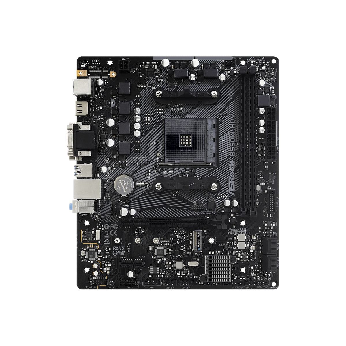 ASRock B550M-HDV Micro-ATX AM4 AMD B550 - Bundkort