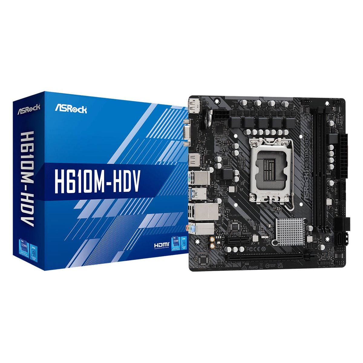 ASRock H610M-HDV Micro-ATX LGA1700 Intel H610 - Bundkort