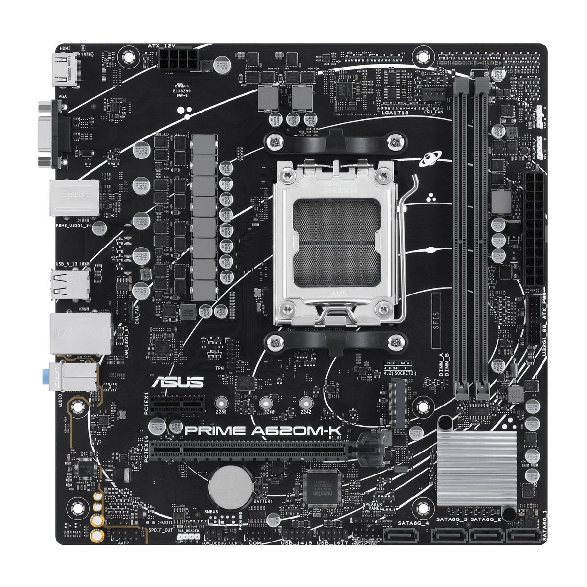 ASUS PRIME A620M-K - Socket AM5 - - Bundkort