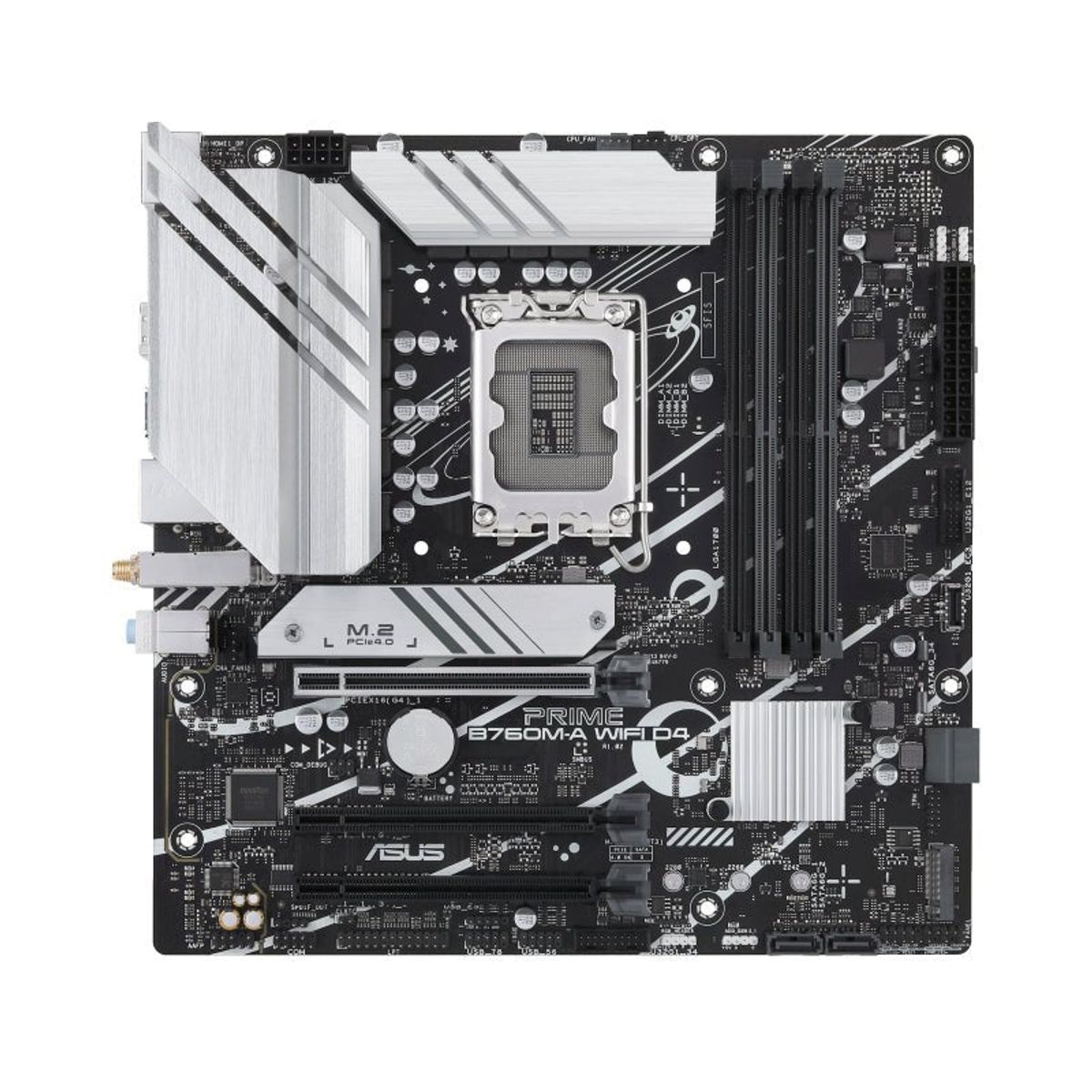 ASUS PRIME B760M-A WIFI D4 (mATX, B760, LGA 1700, DDR4) - Bundkort