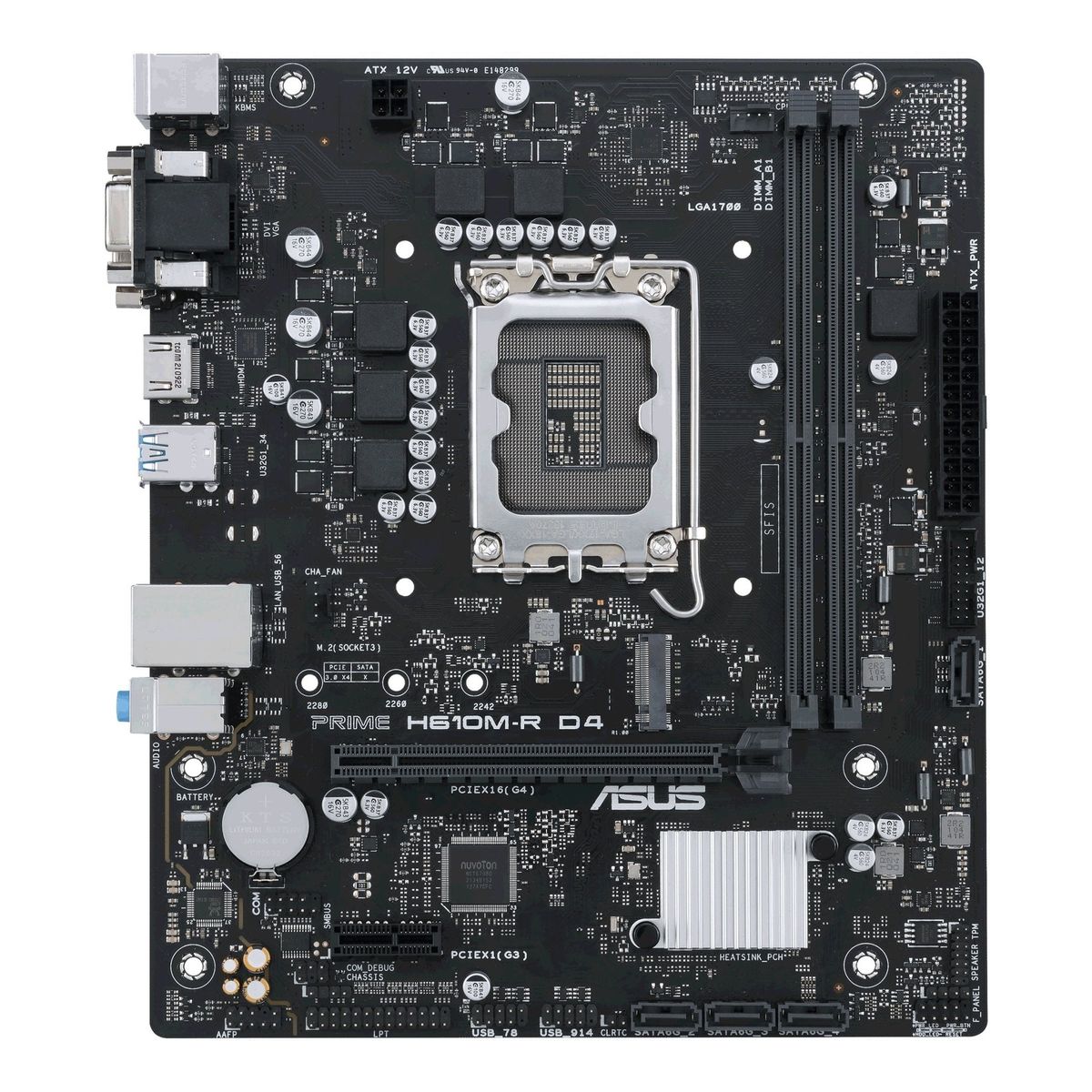 ASUS PRIME H610M-R D4 (mATX, H610, LGA 1700, DDR4) - Bundkort