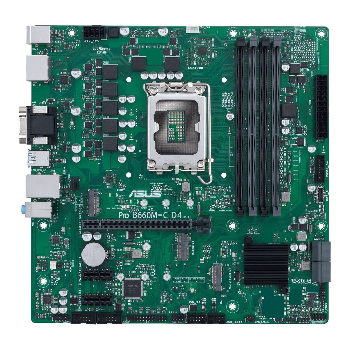 ASUS PRO B660M-C D4-CSM (mATX, B660, LGA 1700, DDR4) - Bundkort