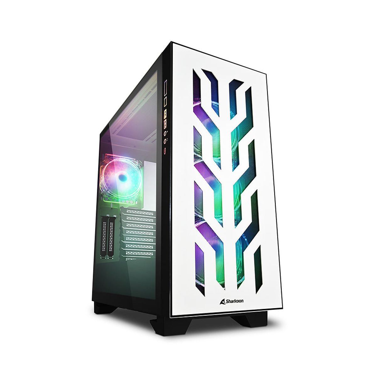 Sharkoon ELITE SHARK CA300T, big tower case (white, 2x tempered glass)