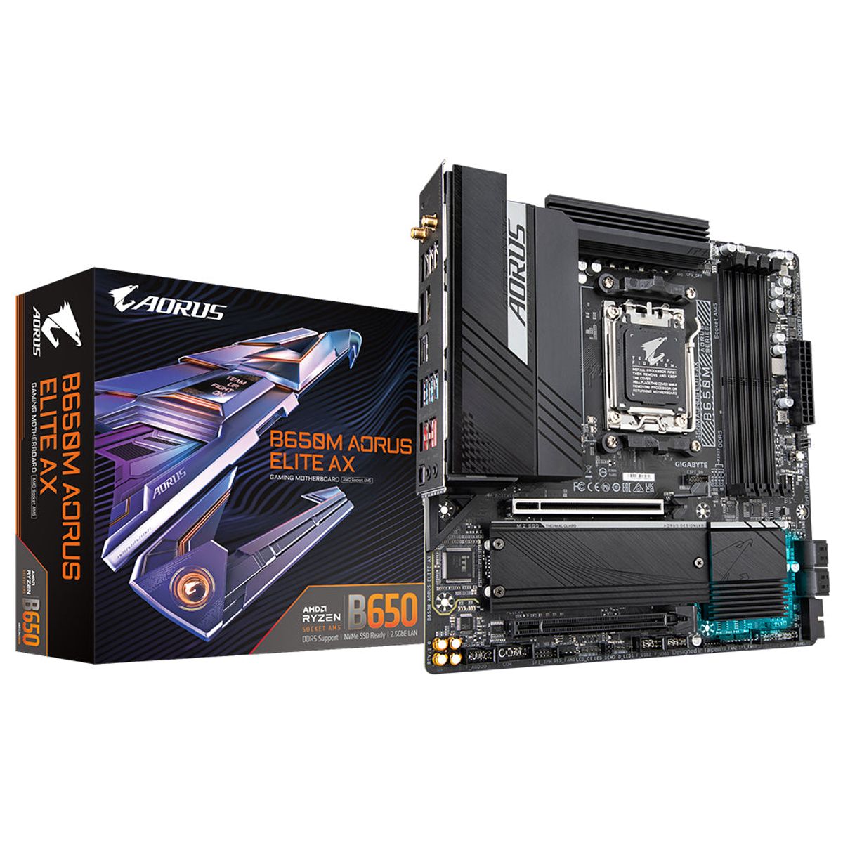 GIGABYTE B650M AORUS ELITE AX, motherboard (black) - AM5