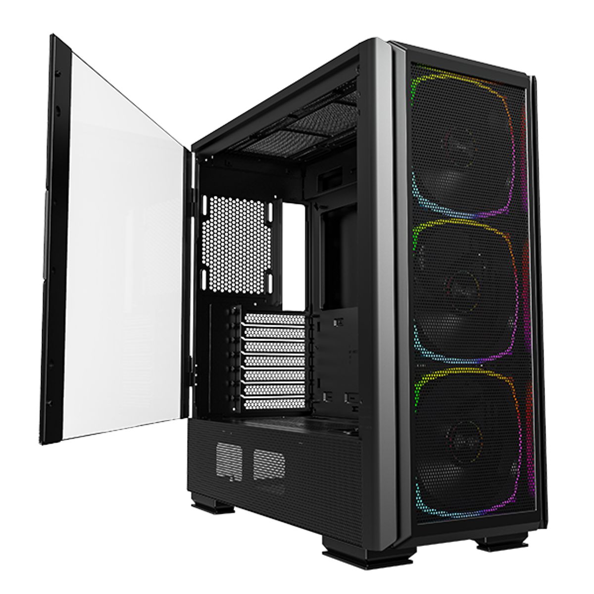 Montech Sky Two GX Black - Midi-tower, E-ATX, 3x ARGB PWM fans