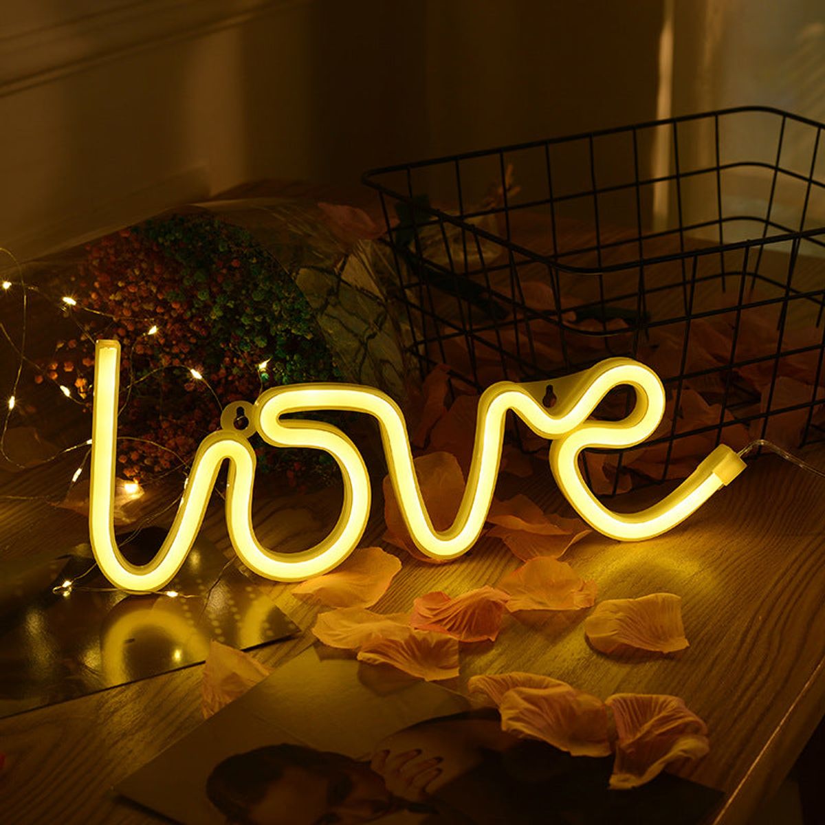 Love Neon LED Lampe Varm hvid