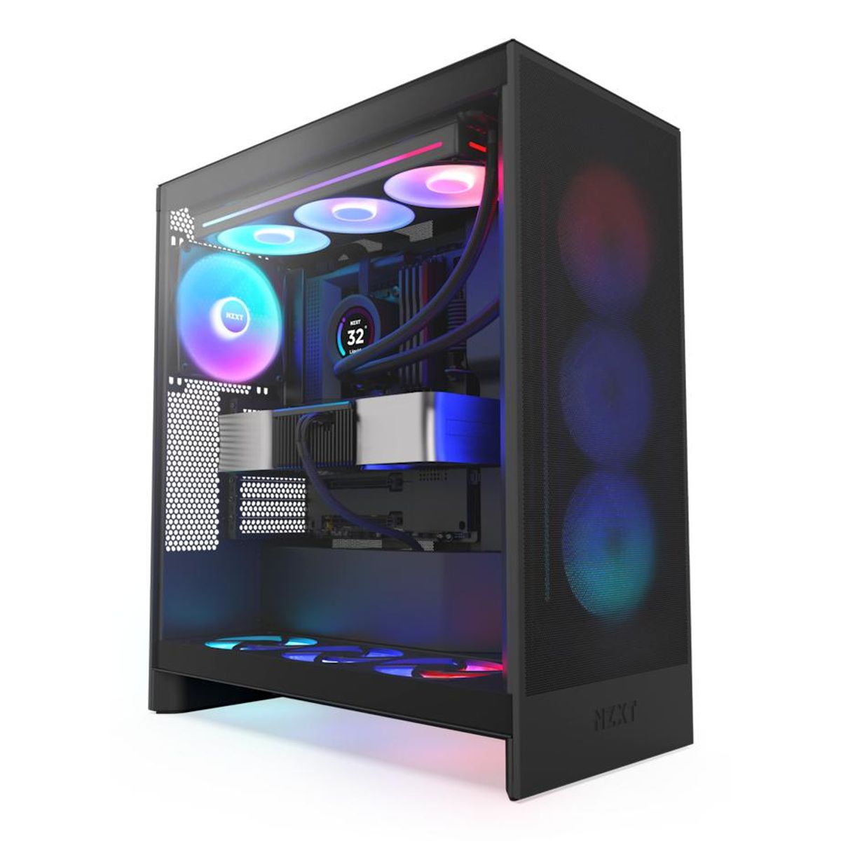 NZXT H series H7 Flow RGB Tårn ATX - Sort