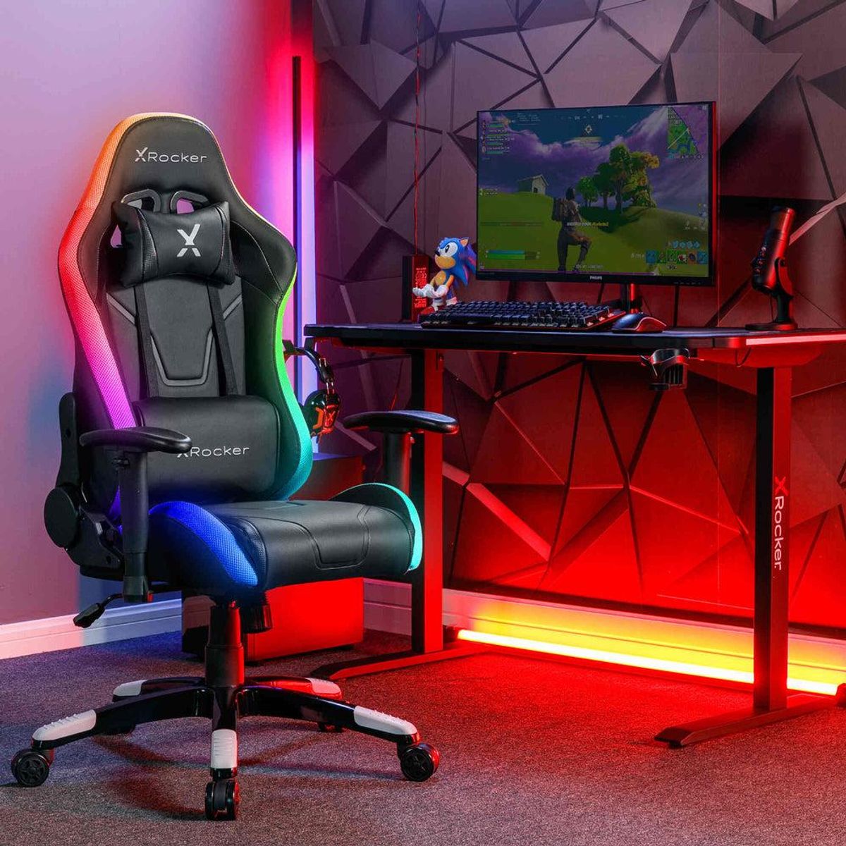 XROCKER AGILITY JUNIOR PC OFFICE GAMING CHAIR - RGB