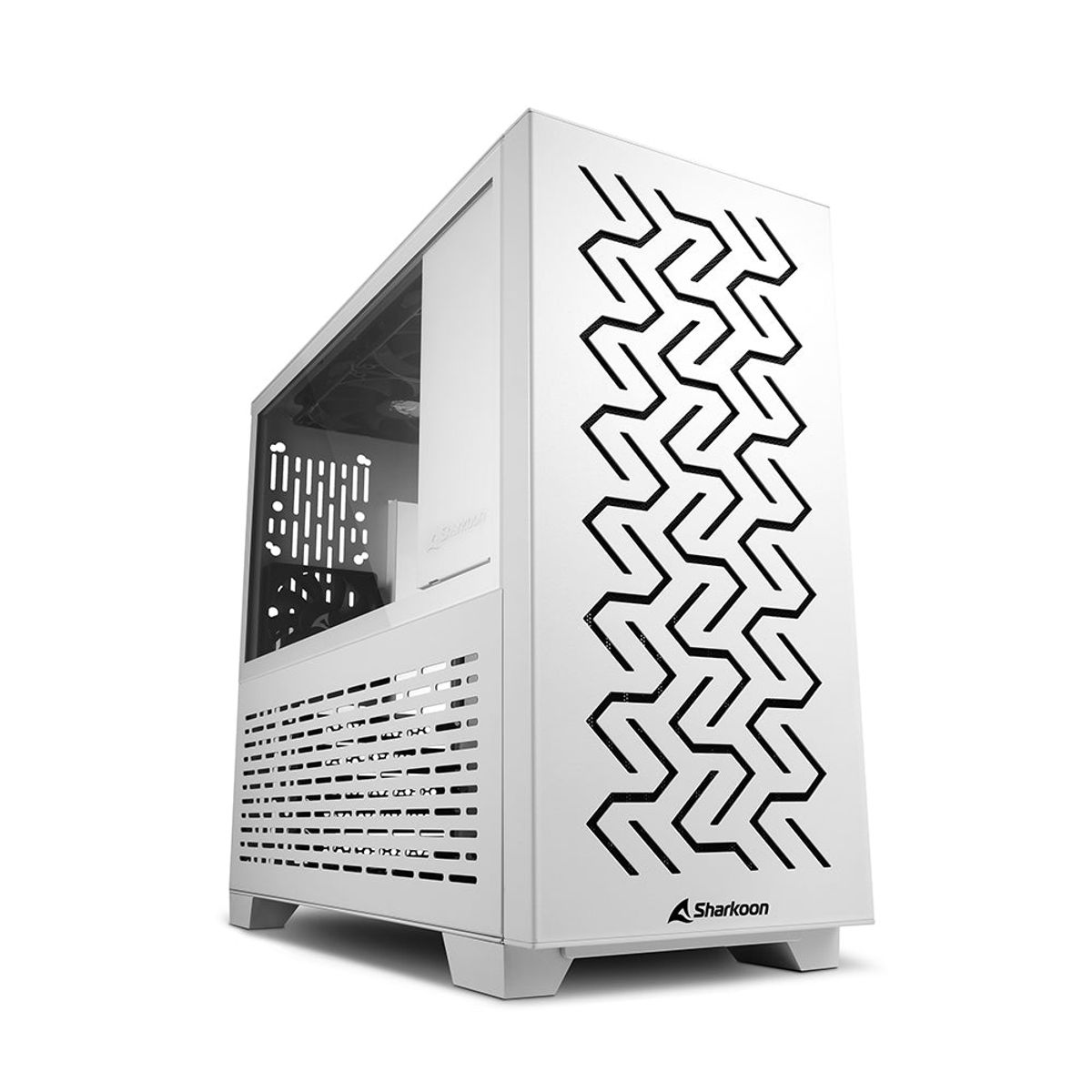 Sharkoon MS-Z1000, gaming tower case (white, tempered glass side panel)