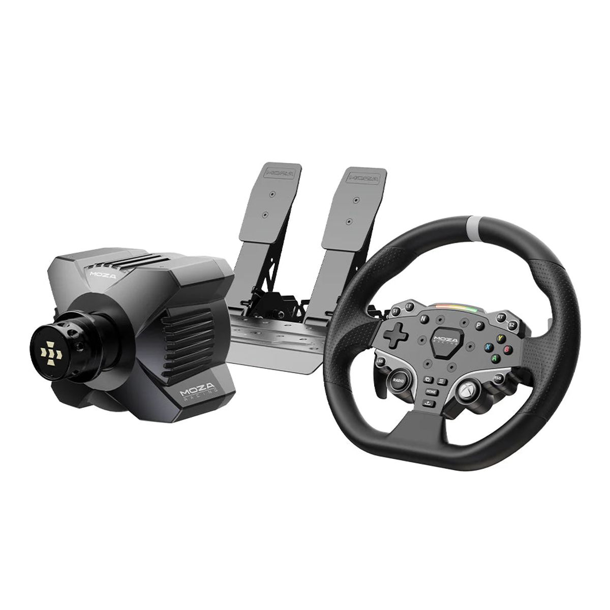 Moza R3 Racing Simulator (R3 Base, ES Wheel, SR-P Lite Two Pedals, table clamp)