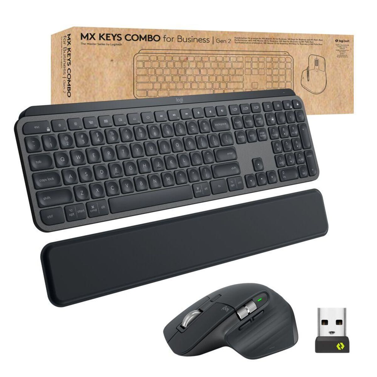 Logitech MX Keys Combo for Business Tastatur og mus - Trådløs