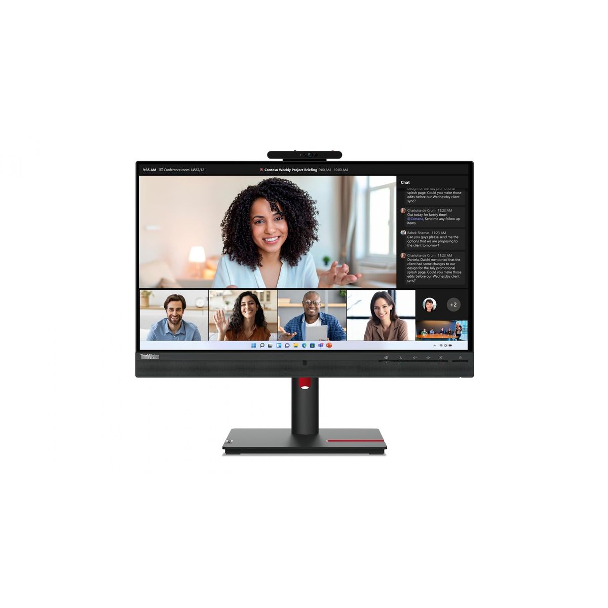 Lenovo ThinkVision T24mv-30 24 1920 x 1080 (Full HD) HDMI DisplayPort USB-C Pivot Skærm