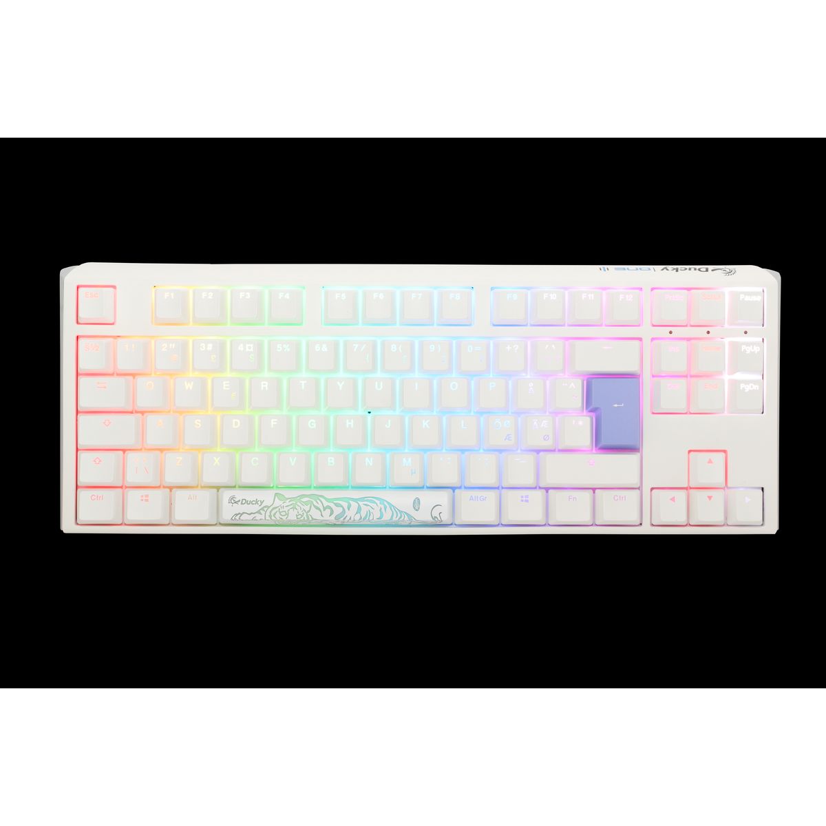 Ducky One 3 - Pure White Nordic - TKL - Cherry Red