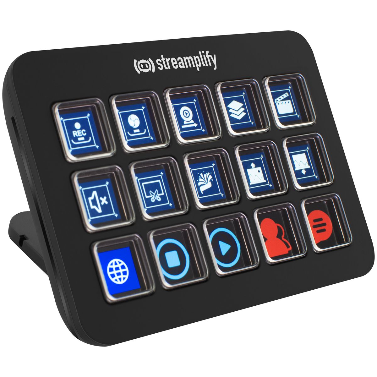 Streamplify Streaming deck, 15 LCD knapper sort