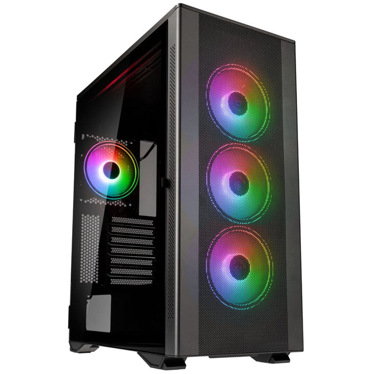 Kolink Stronghold Prism ARGB Midi Tower Case - Gunmetal Grey