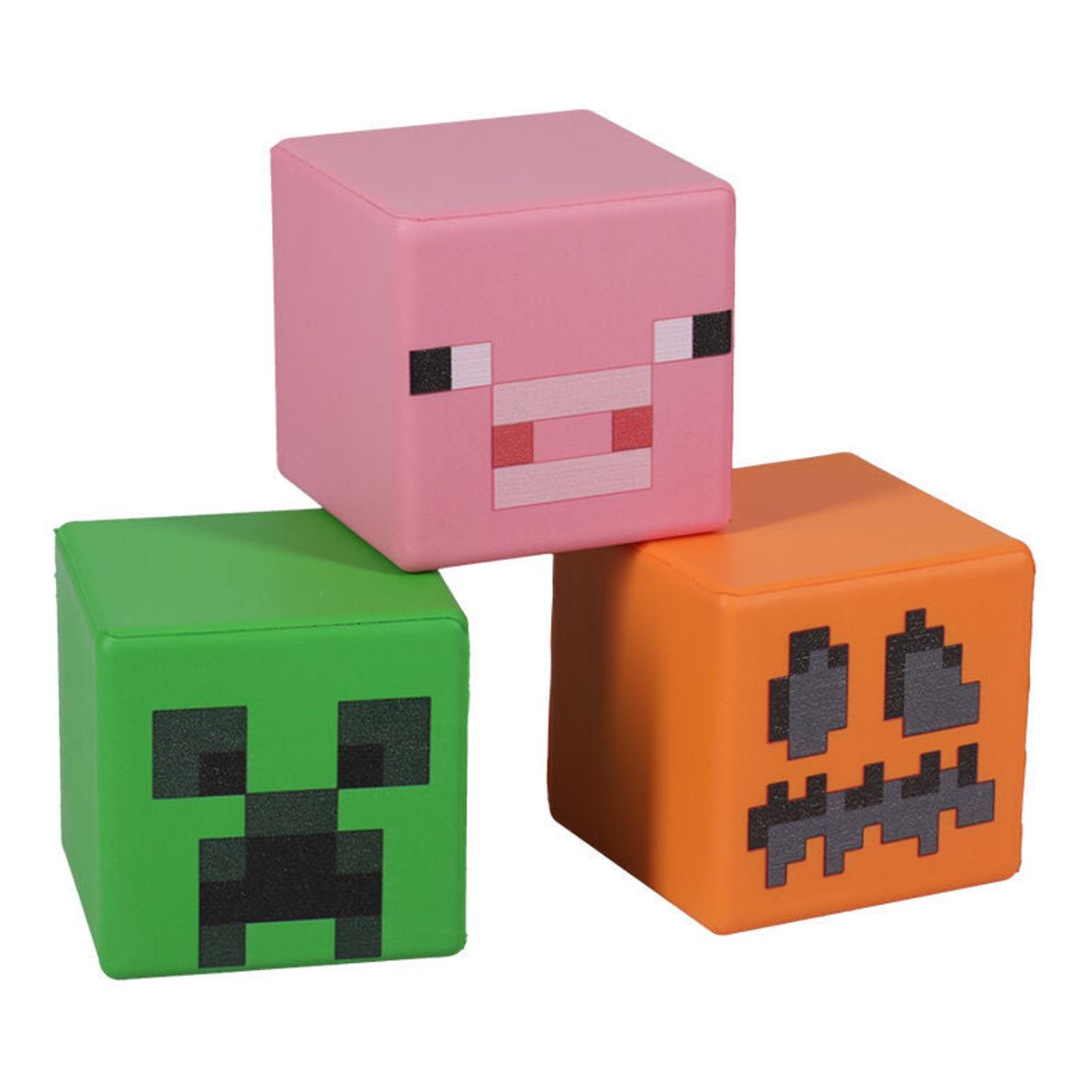 Minecraft Stress Block - 1 stk. assorteret