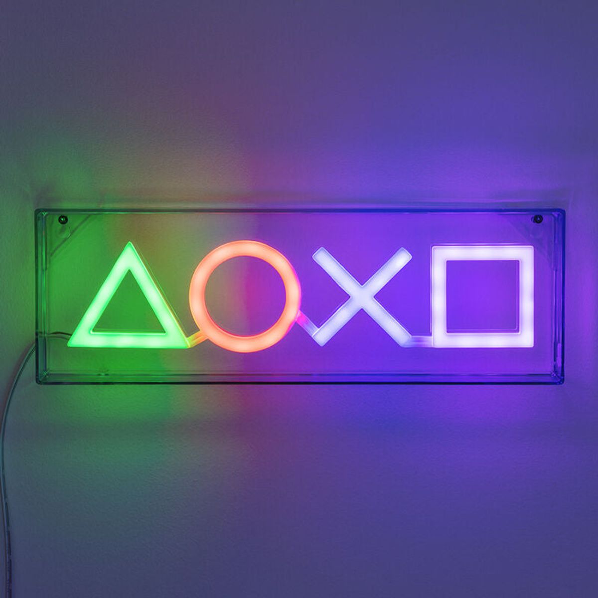 Playstation -Symboler LED Neonlys 15 x 30 cm