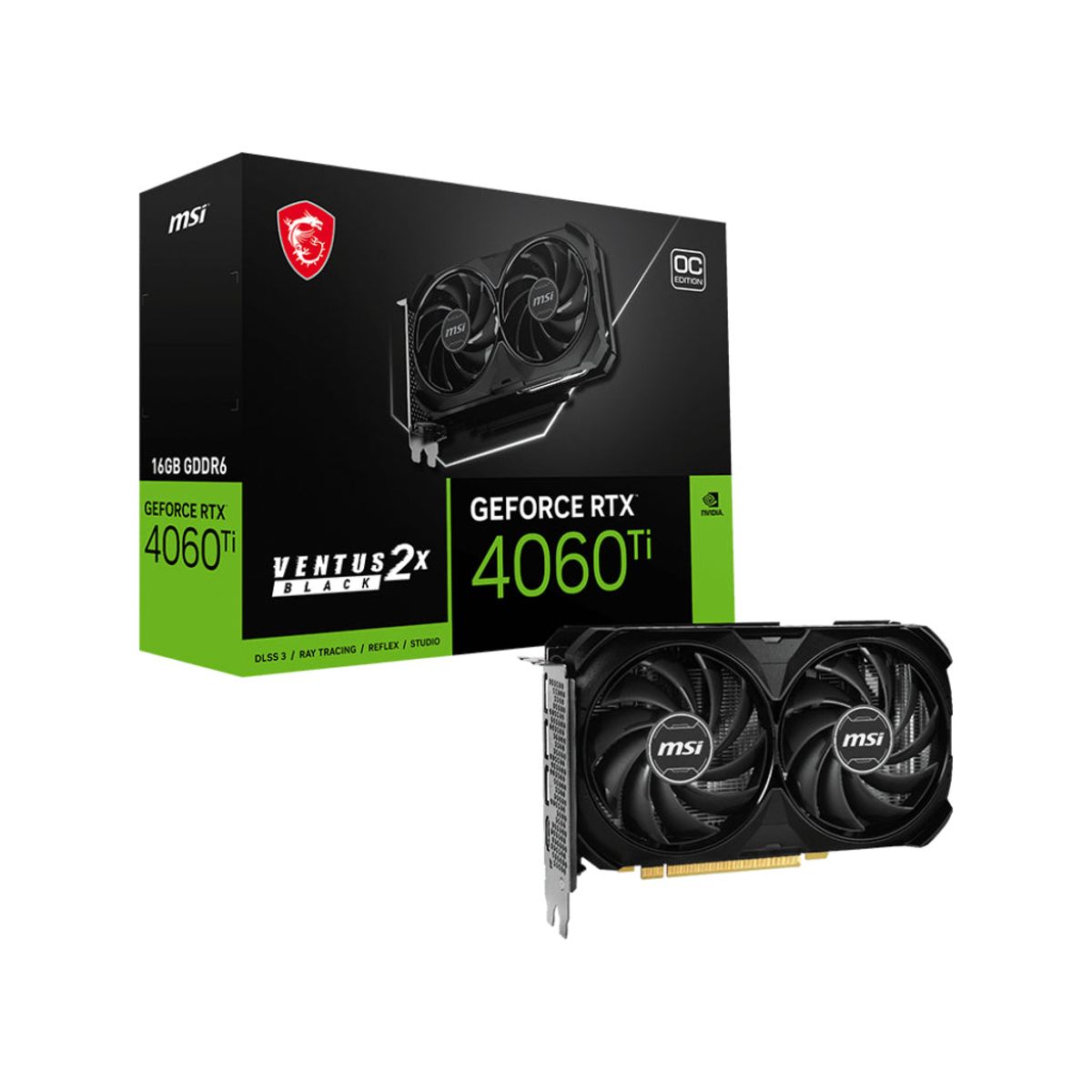 MSI GeForce RTX 4060 Ti VENTUS 2X BLACK 16G OC