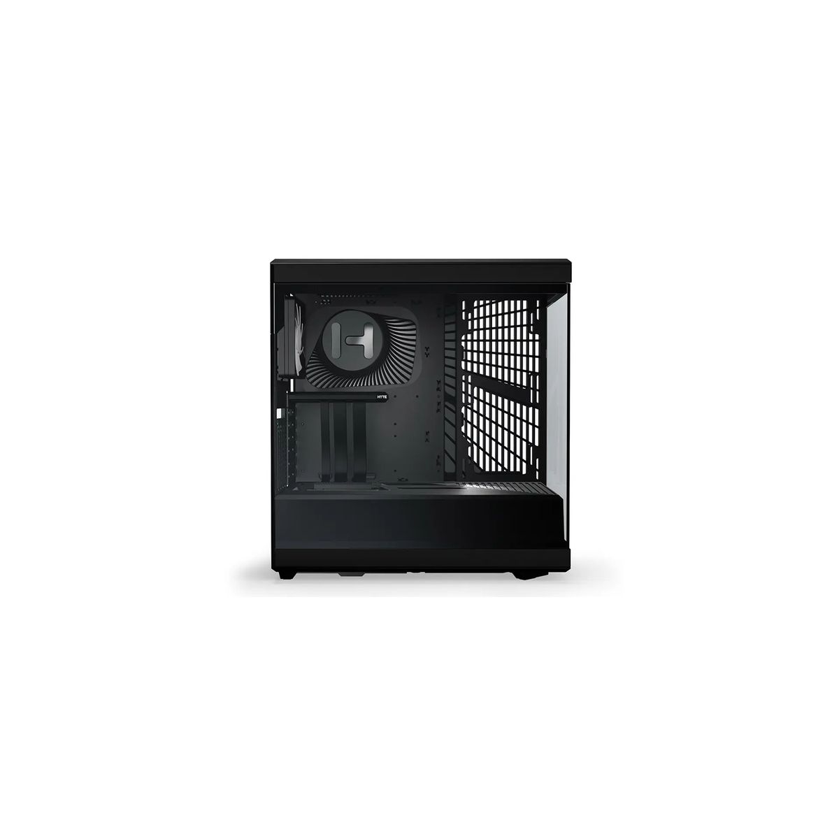 HYTE Y40 Black Miditower - Panoramic Glass Veil, included PCIe 4.0 riser cable, 2 included fans