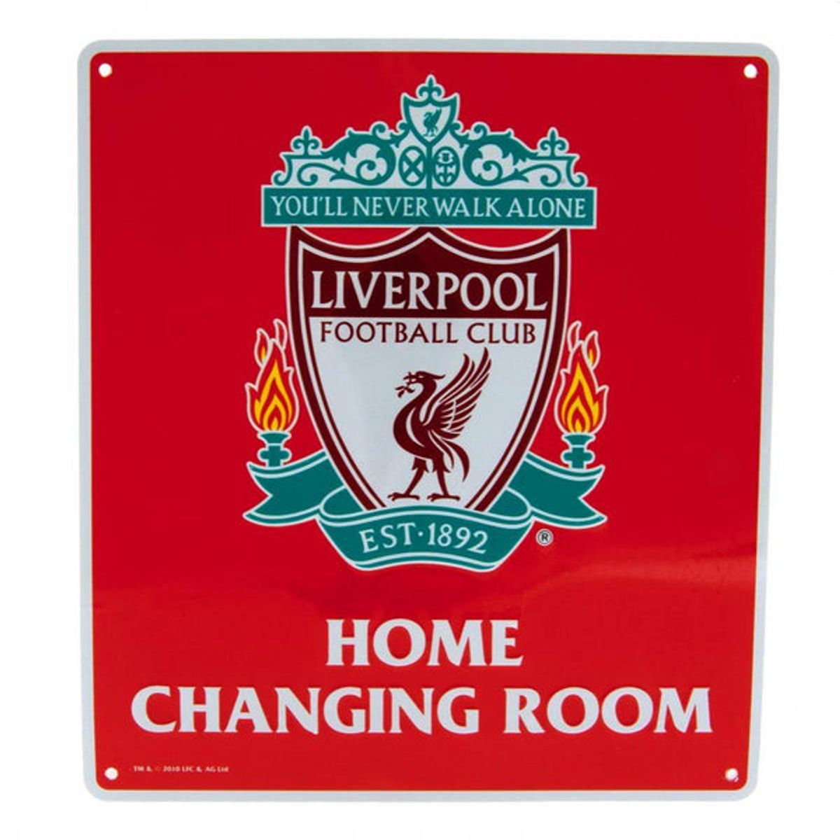 Liverpool FC Home Changing Room metalskilt