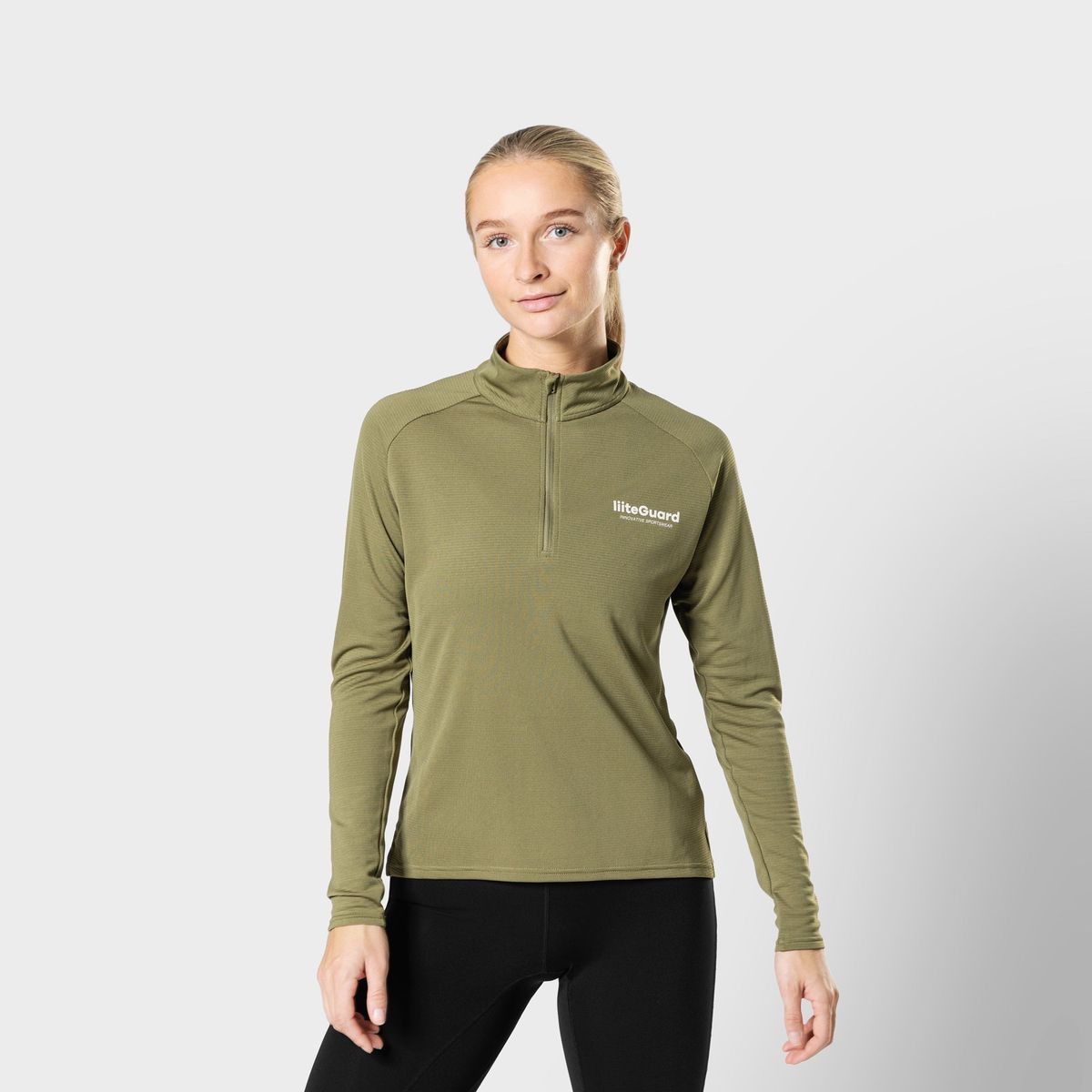 GROUND-TECH 1/4 ZIP SHIRT (WOMEN) - Dusty Green