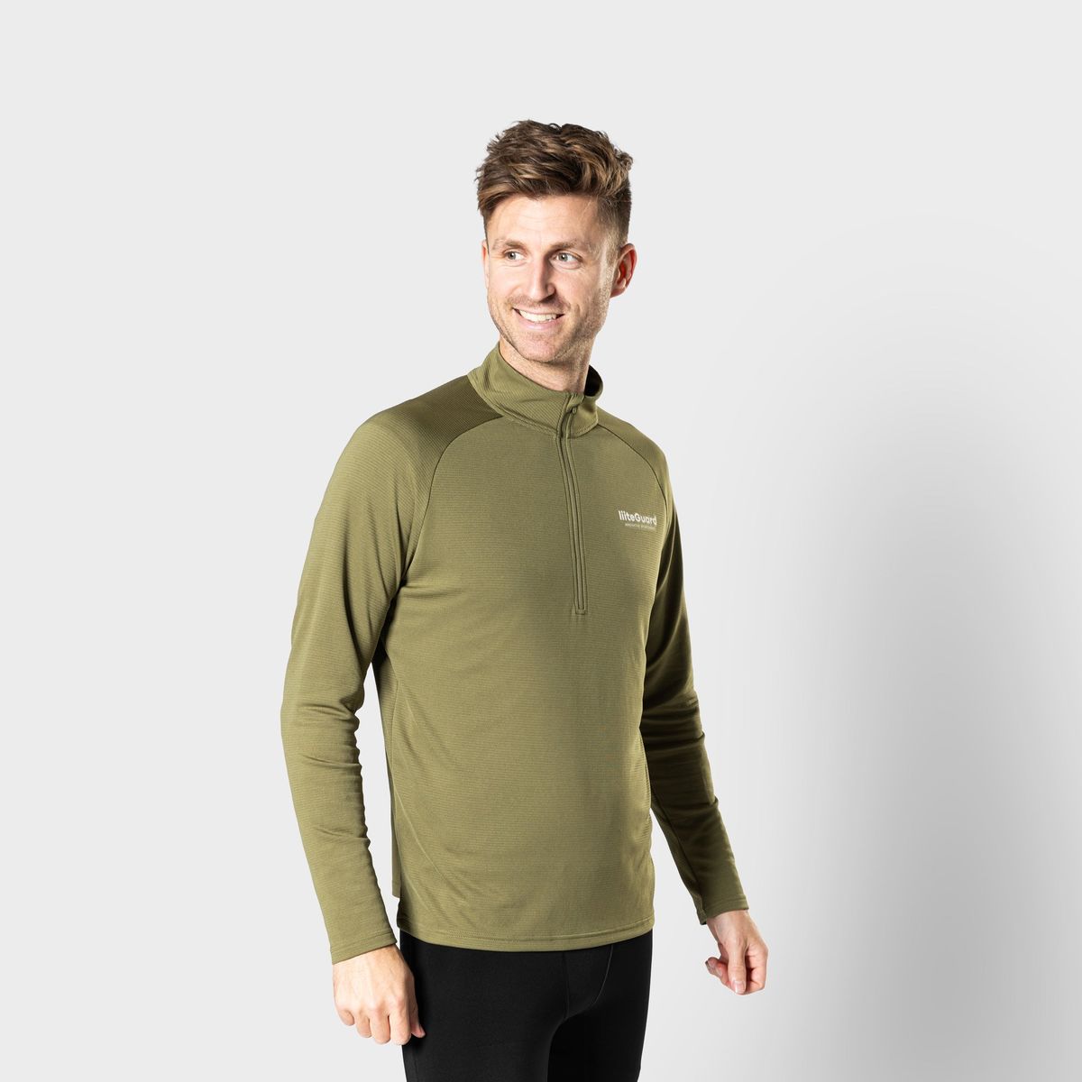 GROUND-TECH 1/4 ZIP SHIRT (MEN) - Dusty Green