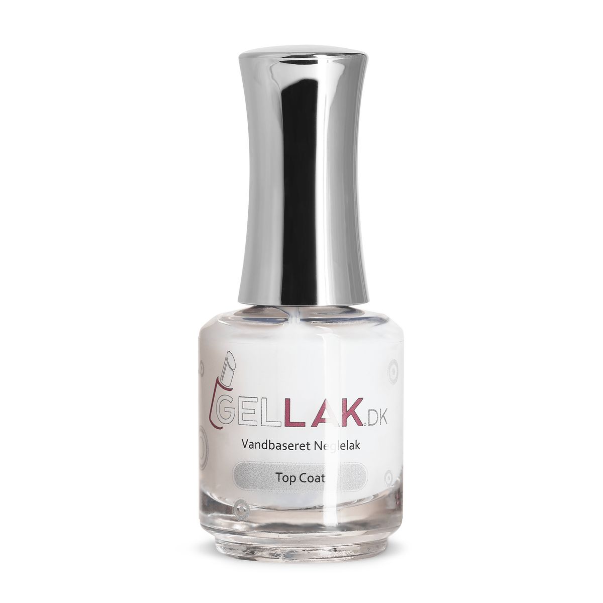 Vandbaseret Neglelak | 15 ml | Top Coat | Gellak.dk