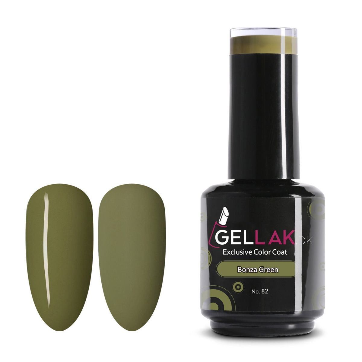 Gel Neglelak Grøn | 15 ml | Bonza Green No. 82 | Gellak.dk