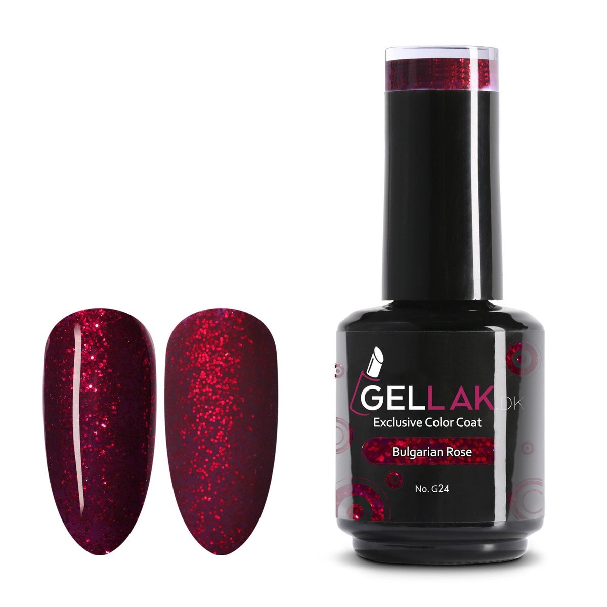 Gel Neglelak Rød | 15 ml | Bulgarian Rose No. G24 | Gellak.dk