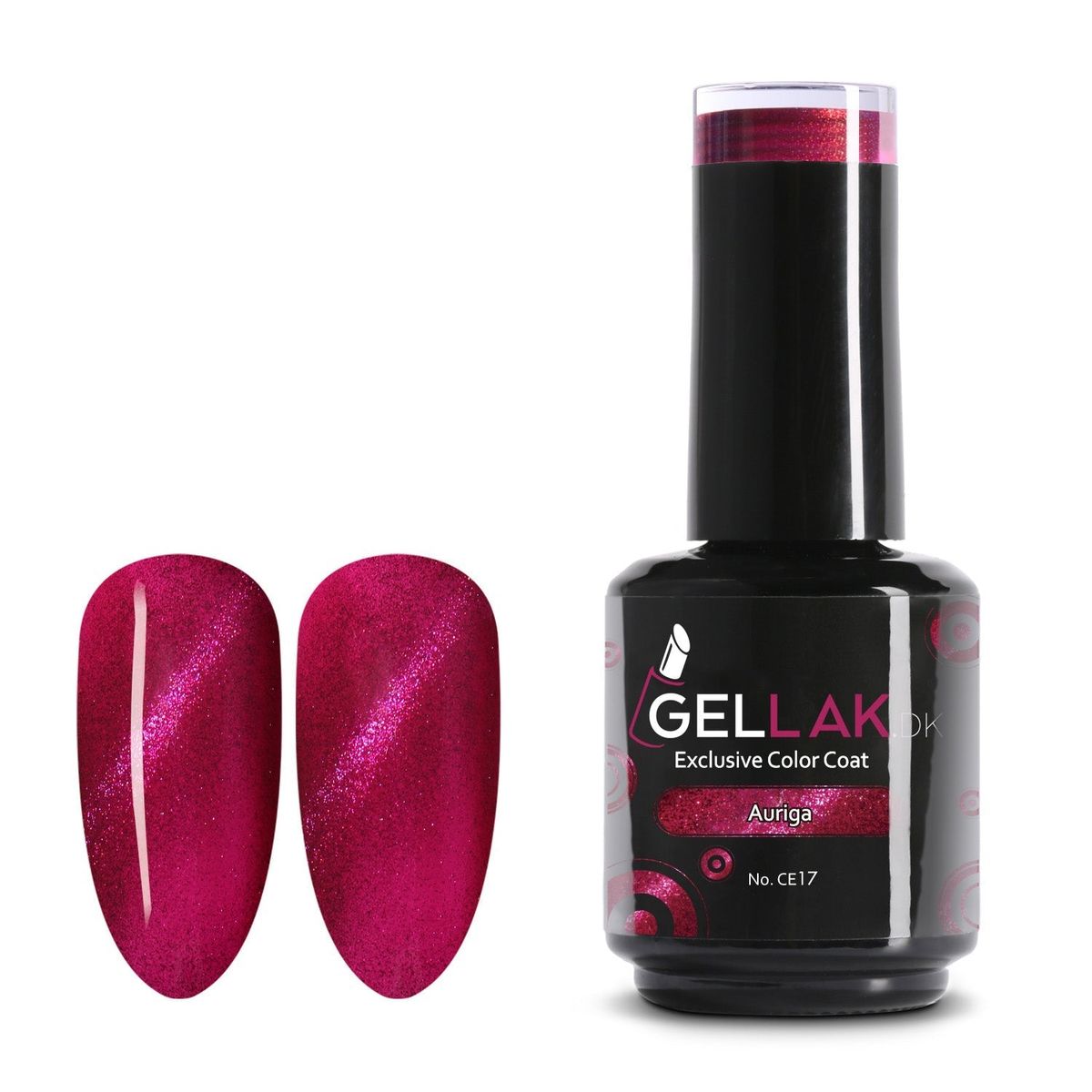 Gel Neglelak Cat Eye Lilla | 15 ml | Auriga No. CE17 | Gellak.dk