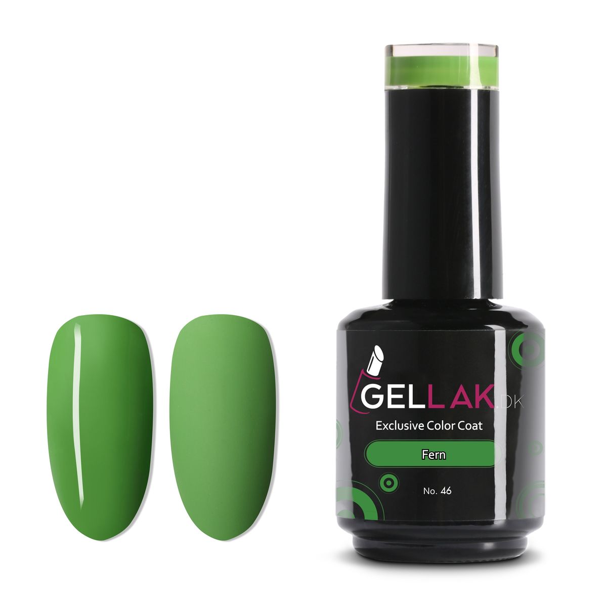 Gel Neglelak Grøn | 15 ml | Fern No. 46 | Gellak.dk